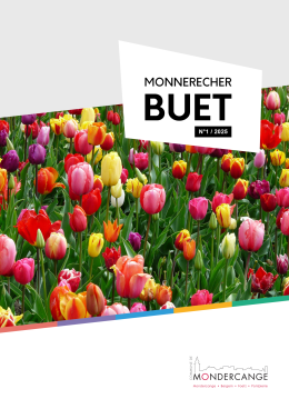 Couverture du bulletin communal 1/2025 montrant des tulipes colorées